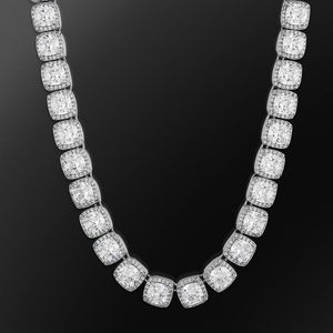 Cadena de Eslabones Cubanos Chapada en Oro de 14K/18K con Moissanita y Diamantes Simulados Estilo Hip Hop para Hombre, Certificada por IGI, Regalo - Product Image 1