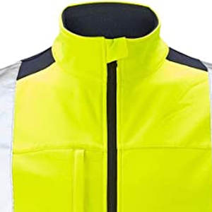 Veste polaire softshell haute visibilité pour hommes et femmes, imperméable et coupe-vent, avec logo personnalisé, vêtements de travail en polyester protecteur - Product Image 3