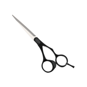 Ciseaux de coiffure professionnels en acier inoxydable avec manche en alliage de zinc noir, design élégant, pour droitiers - Product Image 1