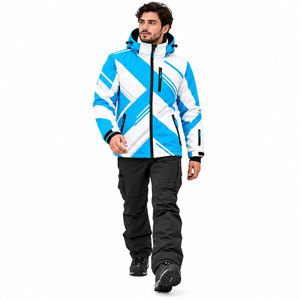 Chaqueta de esquí para hombre, estilo moderno, buena calidad, diseño atractivo, con logo impreso personalizado de fábrica, diseño adecuado, cortavientos. - Product Image 5