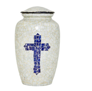 Blue Color New Design Cremation Urns With <b>Sticker</b> Finish Low Prices Adult <b>Metal</b> Funeral Cremation Urns - Product Image 4
