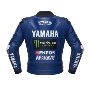 Men’s Ramaha Cowhide Leather <b>Racing</b> <b>Jacket</b>/Chaqueta MotoCP Style CE Level 2 Armor Motorcycle Track Riding Protective Gear CE - Product Image 2