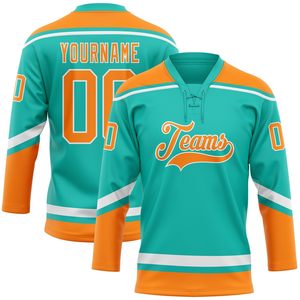 Maillot de hockey sur glace personnalisé sublimé 100 % polyester, anti-humidité, séchage rapide, couleur unie, nom et logo d'équipe personnalisés, positions Massee - Product Image 3