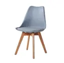 Chaise de salle à manger au design européen moderne avec revêtement en cuir et pieds en bois massif, chaise commerciale pour mobilier de restaurant