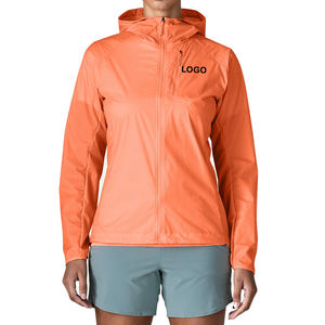 Veste coupe-vent tendance pour femme, ultralégère, à capuche, pliable, en nylon, pour la course à pied, la randonnée, coupe-vent, extérieur, option personnalisée, veste shell - Product Image 1