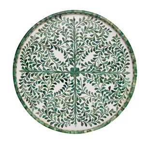 ถาดรองกระดูกลายดอกไม้2024ยอดนิยมพร้อมฝังมุกถาดสำหรับใช้ในห้องครัวห้องนั่งเล่นบ้านและร้านอาหาร - Product Image 2