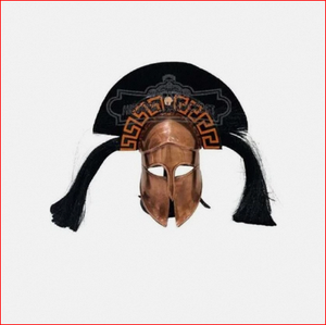 Casco Corintio Griego con Penacho Negro, Casco Antiguo de Cobre con Penacho - Product Image 6