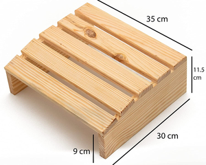 Wooden Footrest Under <b>Desk</b> Ergonomic Foot Rest <b>Stool</b> for Office Chair Computer <b>Desk</b> Home Office Leg Support Platform - Product Image 3