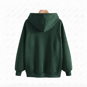 Sweat à capuche personnalisé DROGEN EXPORT vert forêt, respirant, séchage rapide, en coton tricoté, décontracté, OEM, mode hiver, jersey pour homme, 350g - Product Image 2