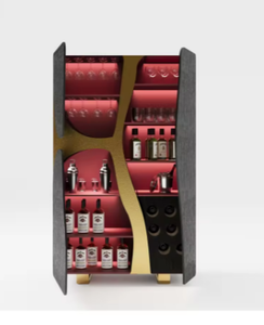 Mueble Bar Flusso, Mueble para Vinos Moderno y de Lujo con Almacenamiento Premium para Uso en Casa, Hotel o Club - Product Image 2