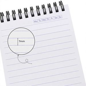 Servicio OEM/ODM, Libreta Espiral Compacta Hong <span class=keywords><strong>Ha</strong></span> Oringa A7, Tapa Dura, Regla Transparente, Impresión Digital, Papel Natural Seguro de Calidad - Product Image 3