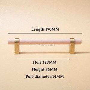 Maxery - Tiradores de Latón y Madera de Nogal para Gabinetes, Tiradores de Latón Macizo, Perillas para Puertas de Armarios, Tiradores de Armario de FWE - Product Image 5
