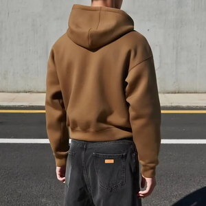 Sudadera con capucha y cremallera extragrande para hombre, de algodón de alta calidad, 500 g/m², unisex, estilo cropped, personalizable - Product Image 4