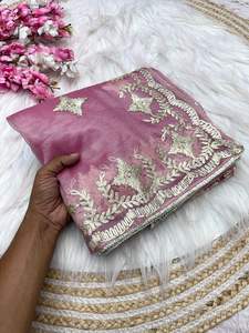 Sari de Tela Suave con Diseño Exclusivo, Blusa Elegante, Estilo Étnico Moderno, Última Tendencia India, Ropa Modesta para Fiestas - Product Image 5