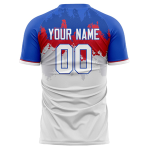 เสื้อเจอร์ซีย์ฟุตบอลชุดกีฬาทีมฟุตบอลเสื้อกีฬาฟุตบอลดีไซน์ใหม่ล่าสุดออกแบบโลโก้ได้ตามต้องการ - Product Image 2
