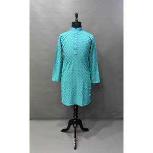 ชุดนอนผู้ชายผ้าเรยอนผ้าเชอร์วานิสีฟ้า - Product Image 1