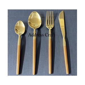 Vente en gros d'usine - Ensemble de couverts de luxe pour mariage en or - Cuillères, fourchettes et couteaux en acier inoxydable - Ensemble de couverts pour la maison, l'hôtel et le restaurant - Product Image 6