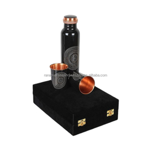 Juego de botella y vidrio de cobre impreso con esmalte de buena calidad Muestra gratis Ideal para cualquier ocasión Muestra gratis Múltiples estilos disponibles - Product Image 2
