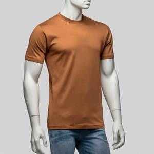 T-shirt pour homme de haute qualité à col rond, 100% coton, manches courtes, séchage rapide et respirant, vêtement tricoté à prix avantageux - Product Image 1