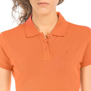 Chemises polo respirantes pour femmes OEM avec logo, chemises polo sans manches tendance pour femmes, chemises polo en coton vierges pour filles - Product Image 5