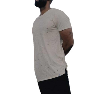T-shirts pour hommes, coton délavé vintage, imprimé délavé, tissu doux et respirant, style streetwear décontracté, coupe ample pour l'été. - Product Image 3