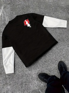 Camisetas de Manga Larga para Hombre, Corte Holgado, 100% Algodón, Transpirables, Anti-UV, Ecológicas, Casuales, Otoño Invierno 2026 - Product Image 2