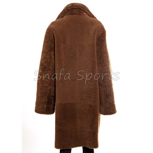 Vestes en cuir pour femmes de haute qualité, style boutonné, couleur marron, avec votre propre logo - Product Image 4