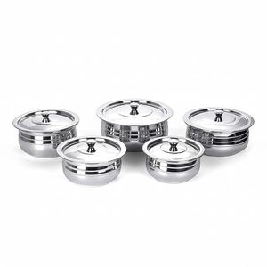 Olla de Acero Inoxidable Apta para Horno con Tapa, Olla Antiadherente Duradera para Cocina y Restaurante - Product Image 1