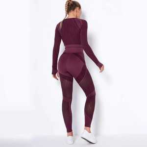 Conjunto de Yoga sin Costuras para Mujer, Tendencia Top 2026, Ropa Deportiva Transpirable, Traje de Fitness de 2 Piezas, Ropa Deportiva y para Correr - Product Image 3