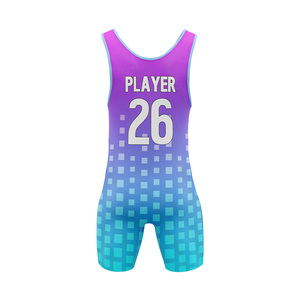 Custom One-Piece Wrestling <b>Singlet</b> Durable Lightweight Athletic Wear Moisture Management Fabric Wholesale Production Service - Product Image 5