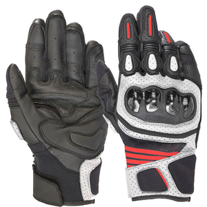 Gants de moto en cuir de vachette, antidérapants, résistants aux chocs, équipement de sécurité pour sports motorisés - Product Image 1