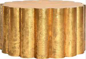 Mesa central lateral de metal de diseñador hecha a mano al por mayor accesorio más demandado de color dorado brillante con técnica pulida precio bajo - Product Image 2