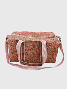 Pochette cosmétique brodée florale de taille moyenne, fermeture éclair textile, style bohème, poignée souple, pochette de maquillage multifonction - Product Image 2