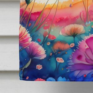 Dianthus grand porche manchon pôle décoratif cour bannière œuvre tenture murale multicolore Polyester maison drapeau - Product Image 4