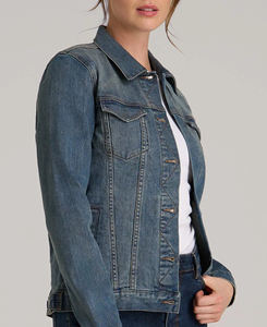 Chaqueta de Mezclilla Gruesa de Algodón para Hombre y Mujer, Fabricada en Pakistán, de Primera Calidad, Estilo Vintage con Cuello Mandarín, Transpirable y Resistente al Viento, Venta al Por Mayor - Product Image 4