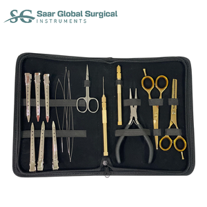 Kit d'outils chirurgicaux Saar Global pour extensions capillaires – Pinces et aiguilles en acier inoxydable pour installation et retrait – Usage commercial – Modèle - Product Image 1