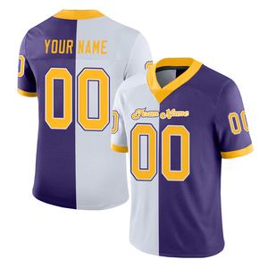 เสื้อฟุตบอลอเมริกันแบบใหม่ ออกแบบเองได้ พิมพ์ลายแบบ Sublimation พร้อมชื่อทีมและหมายเลข เสื้อแฟนคลับ ระบายอากาศได้ดี สำหรับผู้ชาย - Product Image 4