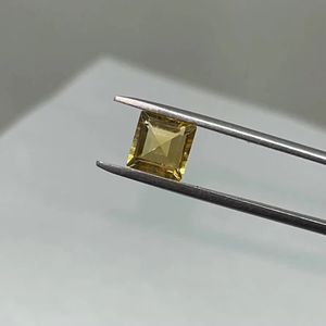 Citrine dorée naturelle, coupe carrée de 9 mm, pierre précieuse de qualité supérieure pour la fabrication de bijoux - Product Image 1