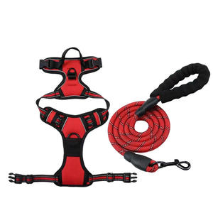 Color Block Dog <b>Harness</b> and Collar Set Adjustable <b>Pet</b> Lead Set Eco Friendly for Small Dogs - Product Image 3