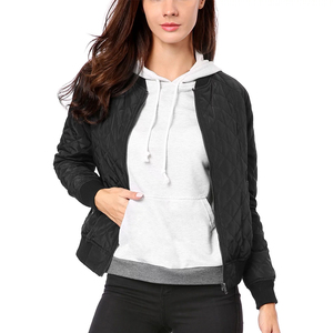 Veste bomber d'hiver pour femmes, veste matelassée chaude, streetwear tendance, fournisseur en gros OEM ODM personnalisé - Product Image 3