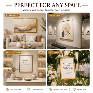 Solid Wood Modern Stylish Vertical Eco-Friendly Wall Mounted Photo <b>Frame</b> Custom Size Home Office <b>Gallery</b> Wedding Retail Display - Product Image 4