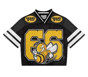 Custom-made men's <b>gothic</b> streetwear Y2K oversized mesh <b>t</b>-<b>shirt</b> soccer jersey style printed design & V-neck Mesh Boxy Fit <b>Shirt</b> - Product Image 2