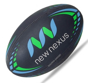 Regalos corporativos sostenibles: Balón de rugby personalizado con la marca, hecho de caucho - Product Image 2