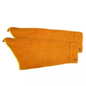 Manches de protection en cuir pour soudeurs, résistantes à la chaleur et aux flammes, en cuir de vachette, respirantes - Product Image 3