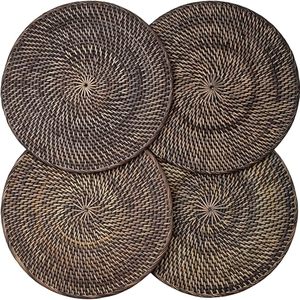 Manteles Individuales Redondos de Ratán Natural Tejidos a Mano para Decoración de Mesa, Venta al por Mayor, Ecológicos, Bohemios, Resistentes al Calor - Product Image 3