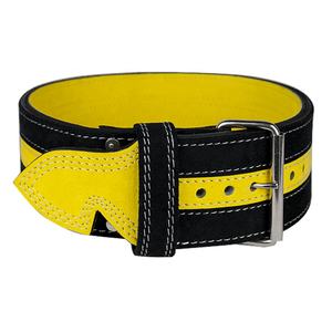 เข็มขัดหนังยกน้ำหนักสำหรับยิมเข็มขัดออกกำลังกายหนังแบบปรับแต่งได้สำหรับทุกเพศ10มม. แบบสองง่ามเข็มขัดยกไฟ - Product Image 2