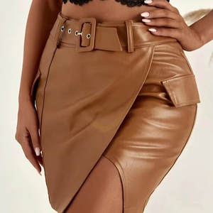 Faldas de Cuero para Mujer de Alta Calidad, Logotipo Personalizado, Estilo Urbano, Nueva Moda, Superventas - Product Image 1