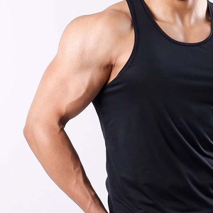 Camisetas sin Mangas para Hombre, Negras, de Secado Rápido, Color Sólido, Cuello Redondo, Ropa Deportiva Informal para Gimnasio, Material de Algodón/Poliéster, Camisetas de Verano para Hombre 2026 - Product Image 4