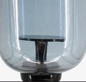 Porte-bougie Hurricane en verre cylindrique avec base noire, résistant à la chaleur, décoration d'intérieur à prix avantageux - Product Image 3