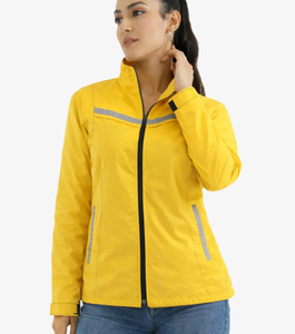 <b>Women</b> Winter Woven Hard Shell <b>Bomber</b> <b>Jacket</b> <b>Lightweight</b> Waterproof Windproof Zipper Closure Reflective Panel for Commuting - Product Image 1